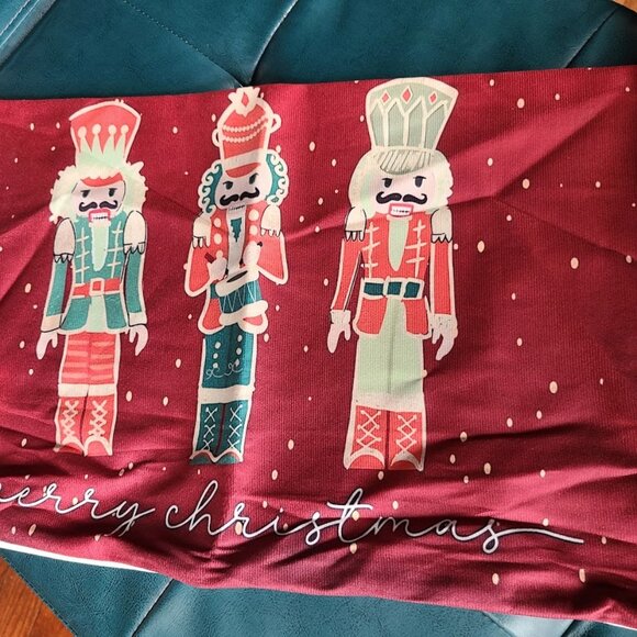 Christmas Pillow Cover Holiday Nutcracker Decor Soft Decorative Lumbar Case 20" - Picture 8 of 13